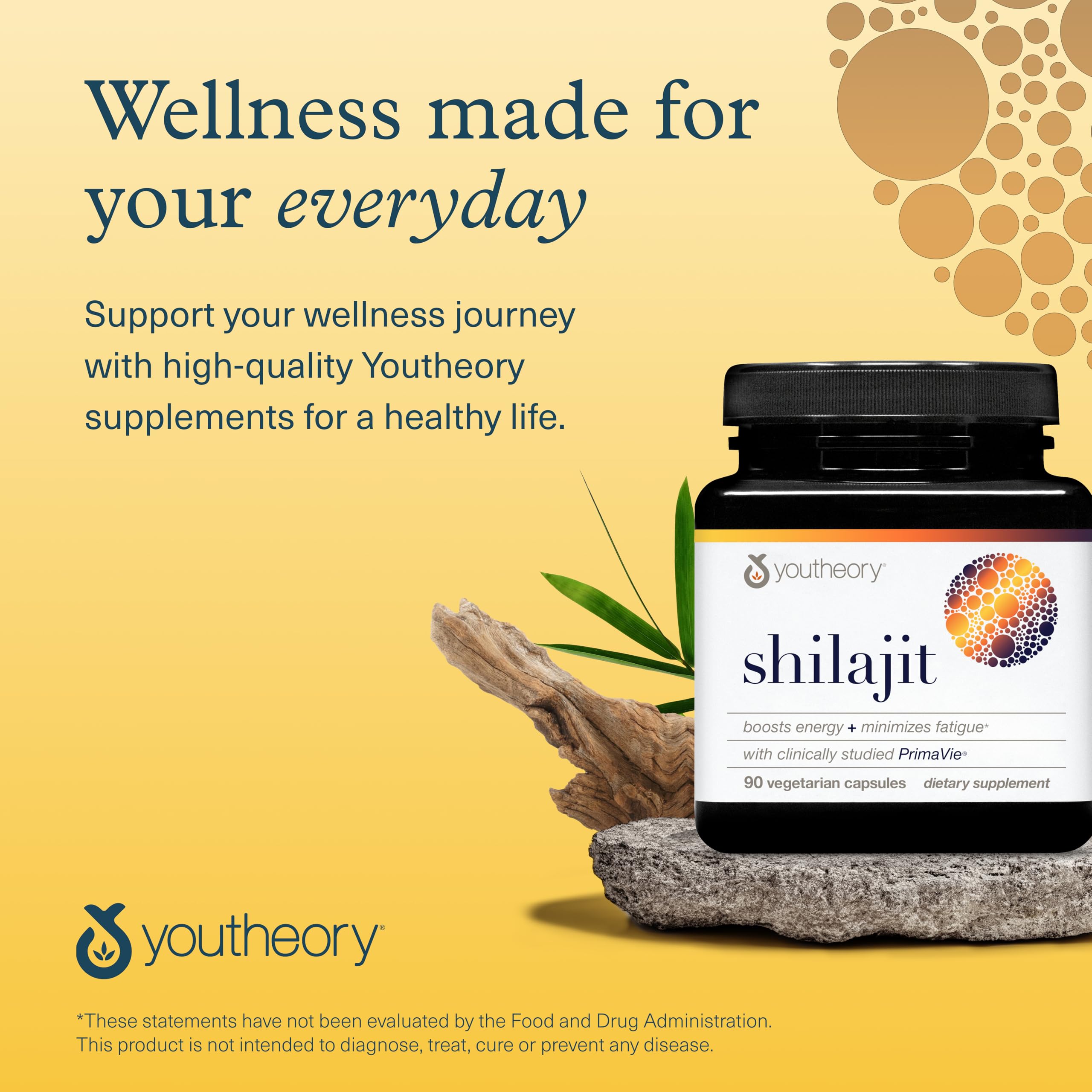Youtheory Shilajit Avanzado, estilo de vida saludable: uso constante
