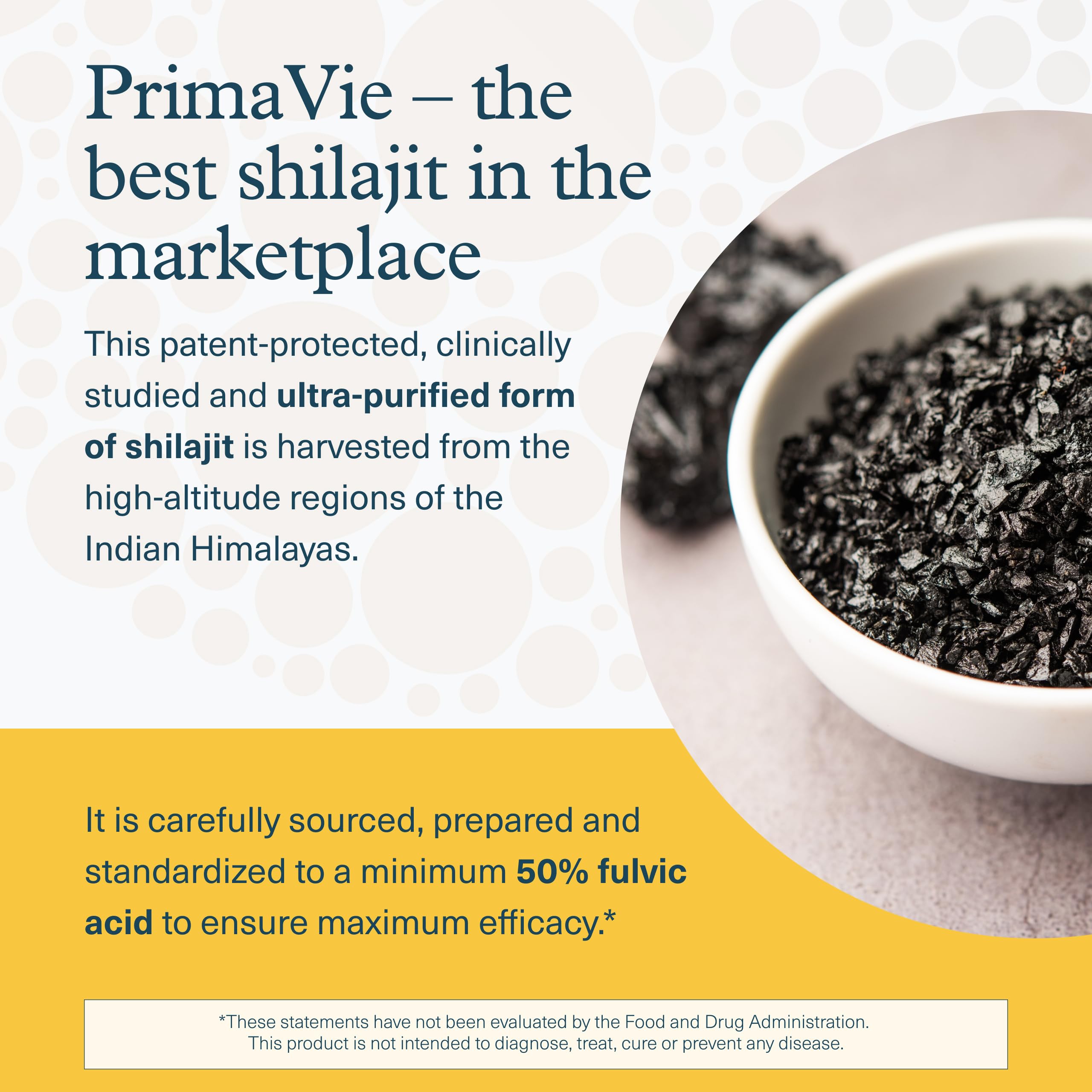 Youtheory Shilajit PrimaVie, fabricación GMP y control de calidad.