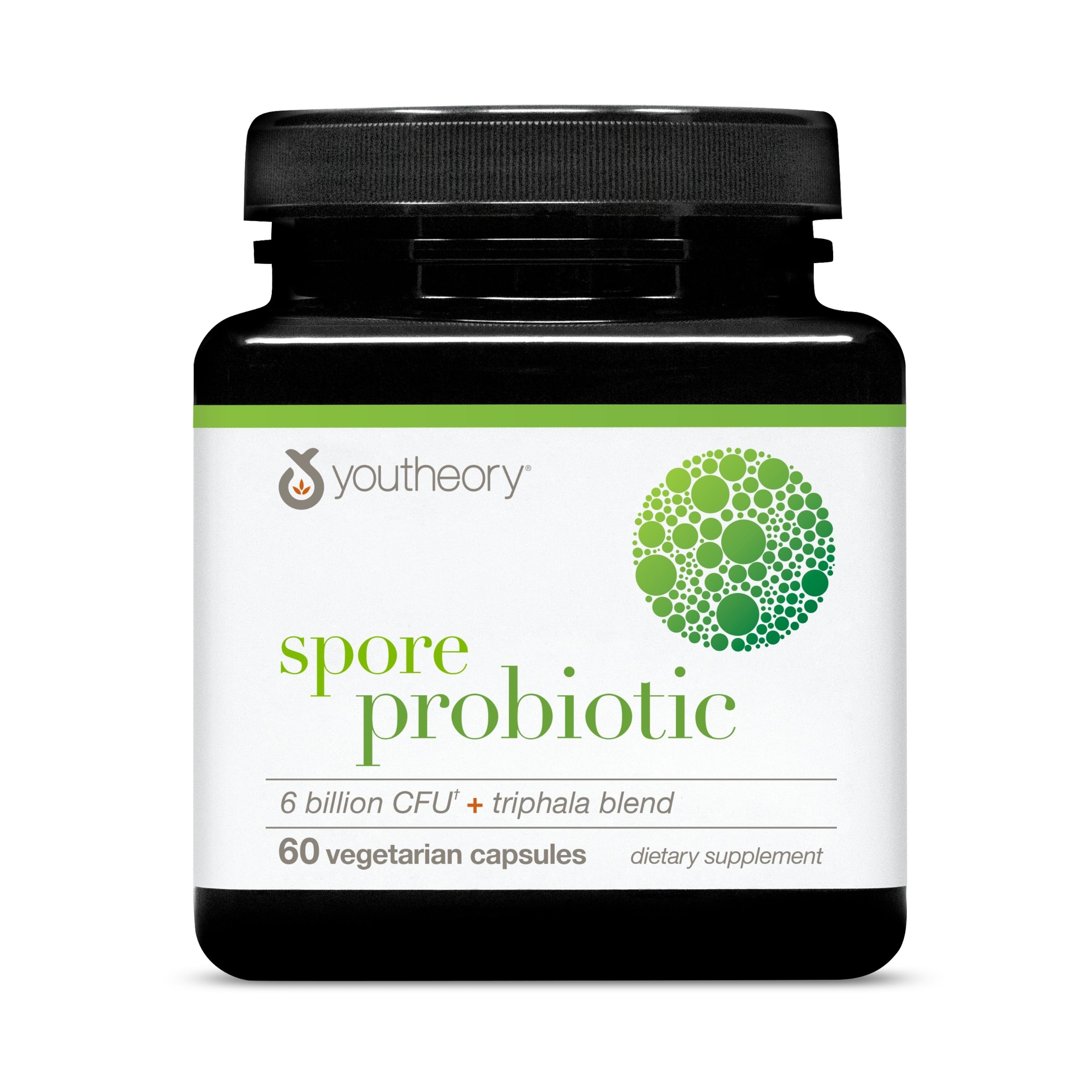 Youtheory Spore Probiotic: equilibrio intestinal con cápsulas fáciles de tragar.