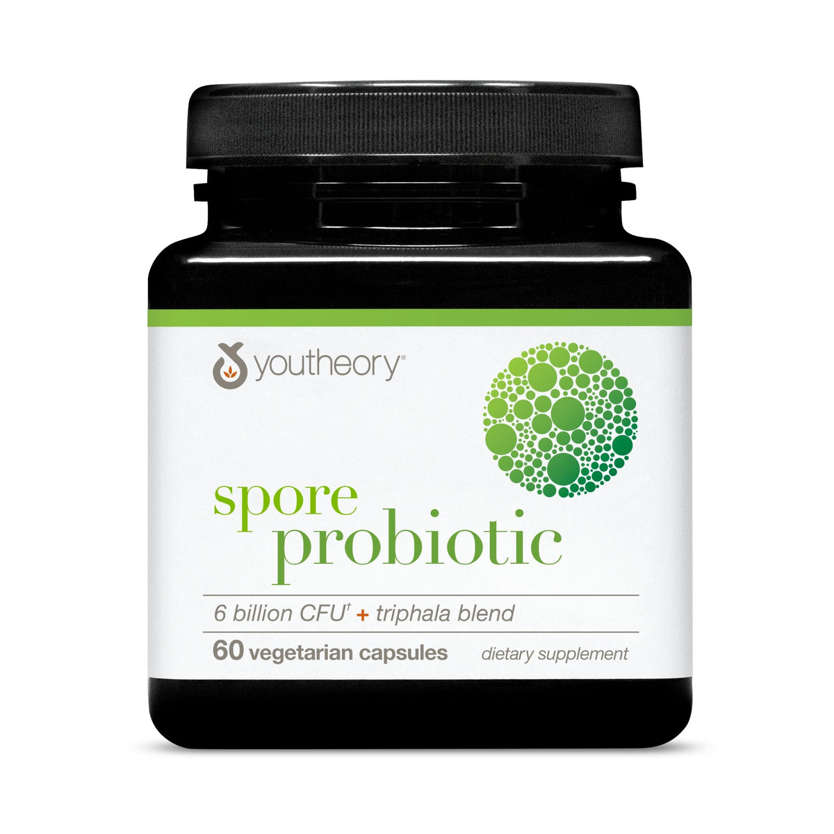 Youtheory Spore Probiotic: equilibrio intestinal con cápsulas fáciles de tragar.