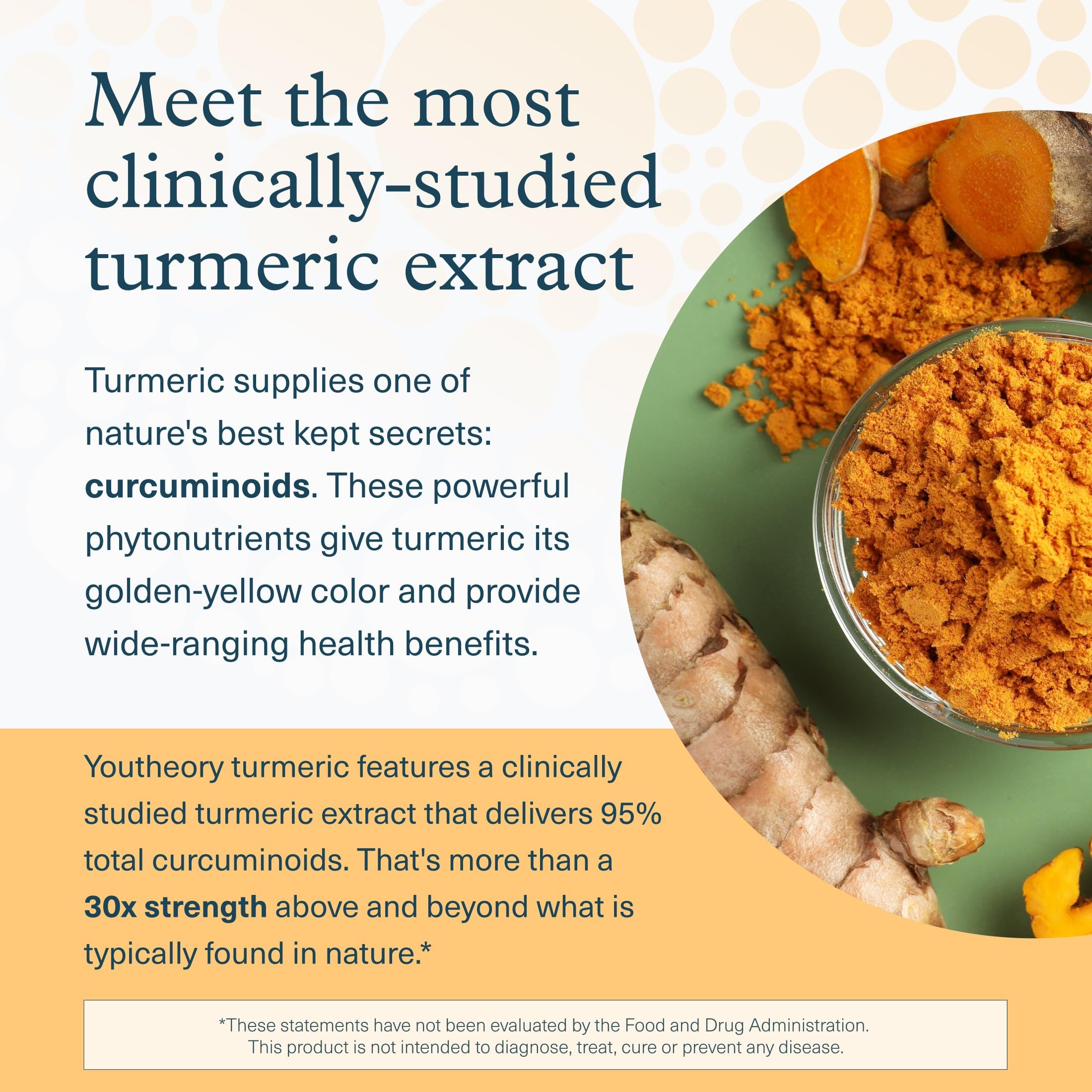 Youtheory Turmeric Extra Strength, uso con bioperine para mejor absorción diaria