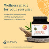 Youtheory Turmeric Extra Strength, sin soja, lácteos y gluten