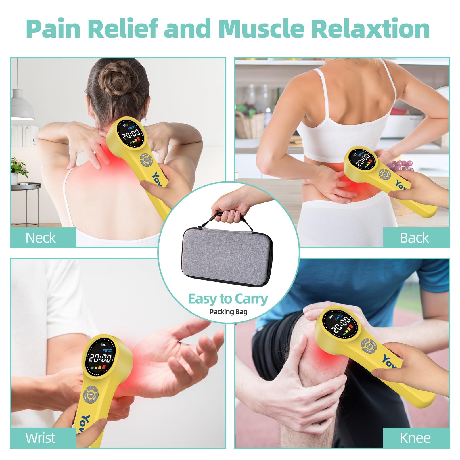 Yoveck Terapia de luz roja para el cuerpo y zonas grandes.
