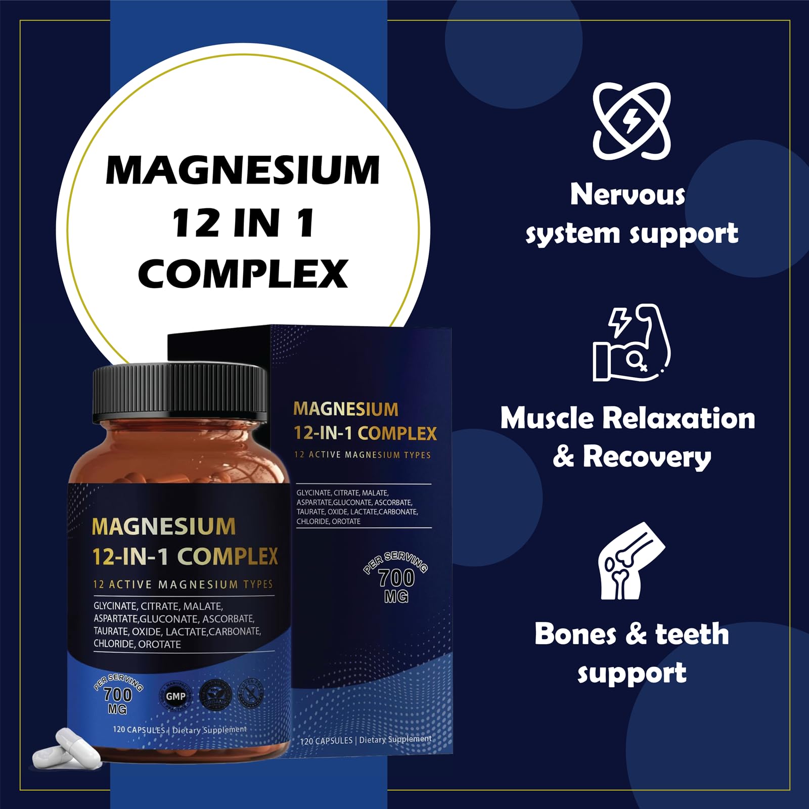 Puravita Magnesium Complex: mezcla de 12 ingredientes para absorción óptima