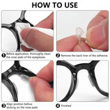 YR almohadillas negras para gafas, antideslizantes durante deporte y lectura.