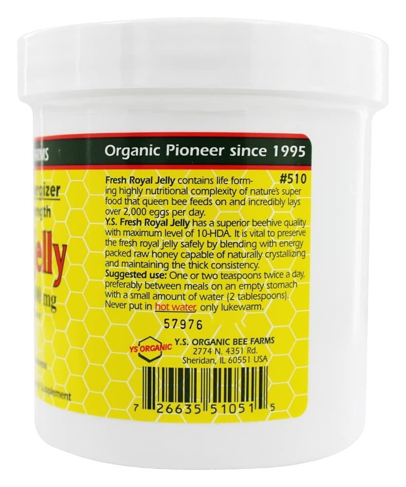 Etiqueta detallada de YS Eco Bee Farms, sabor premium para un ritual matutino.