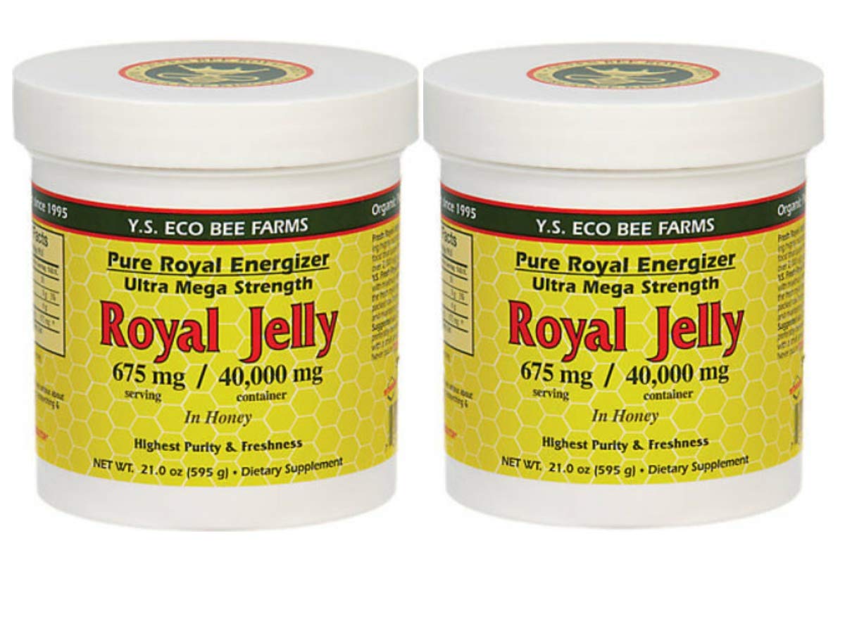 YS Eco Bee Farms Jalea Real en miel: pack dúo para energía diaria.