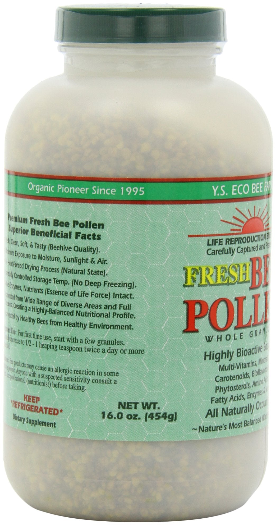 YS Eco Bee Farms Polen de abeja espolvoreado sobre tostada para un toque crujiente.