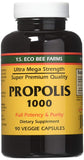 YS Eco Bee Farms Propolis 1000, cápsulas fáciles de tragar para uso diario
