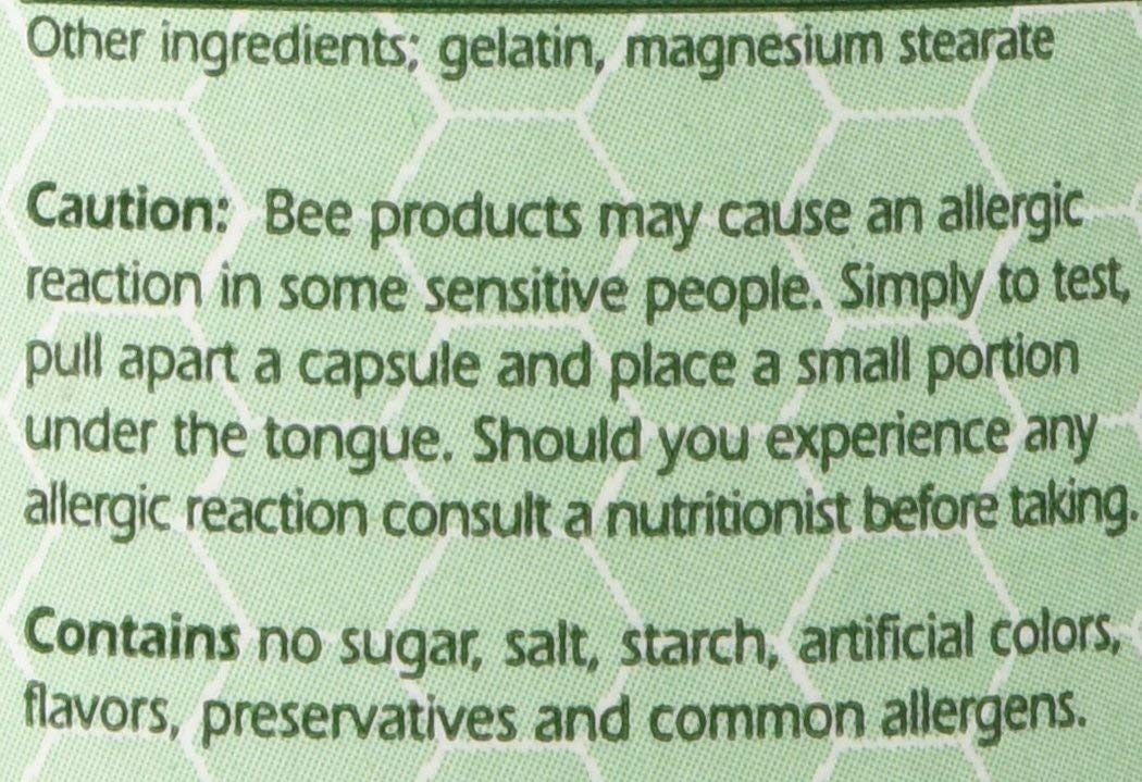 YS Organic bote de cápsulas de polen de abeja para apoyo nutricional diario