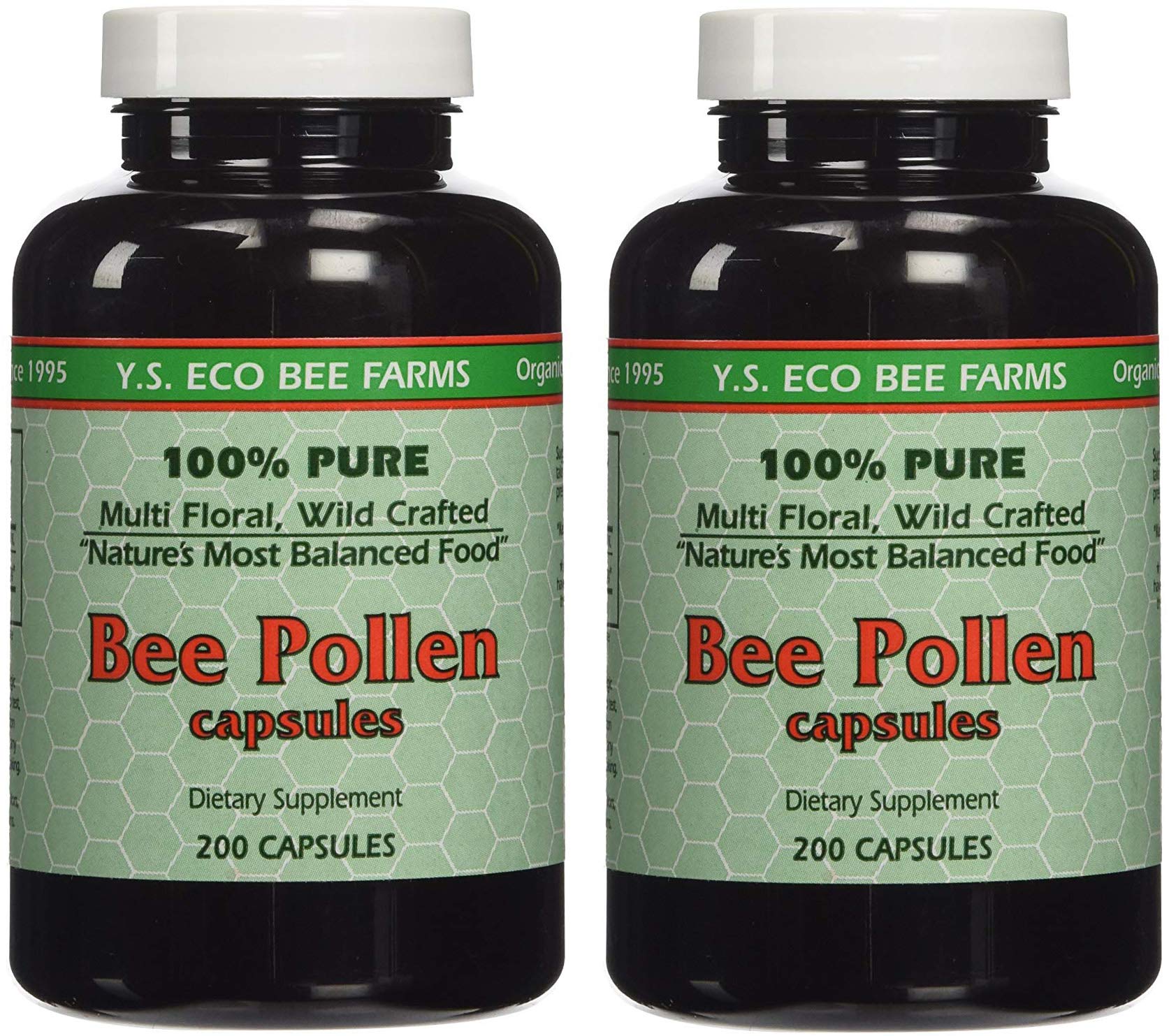 YS Organic polen de abeja cápsulas: fuente natural de energía diaria