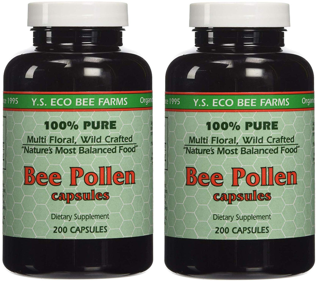 YS Organic polen de abeja cápsulas: fuente natural de energía diaria