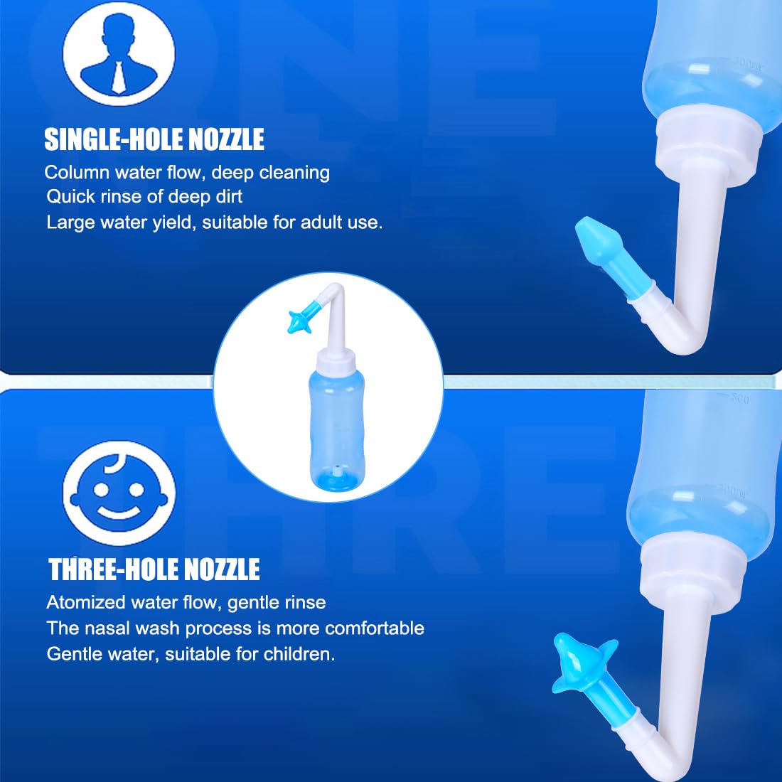 Neti Pot YSYONM: diseño ergonómico de agarre para uso cómodo.
