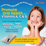 YUM-V'S etiqueta nutricional clara, ayuda a comparar vitaminas para niños