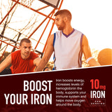 Dos gominolas al día de YUM-V'S Strong Earth Iron para consumo cómodo.