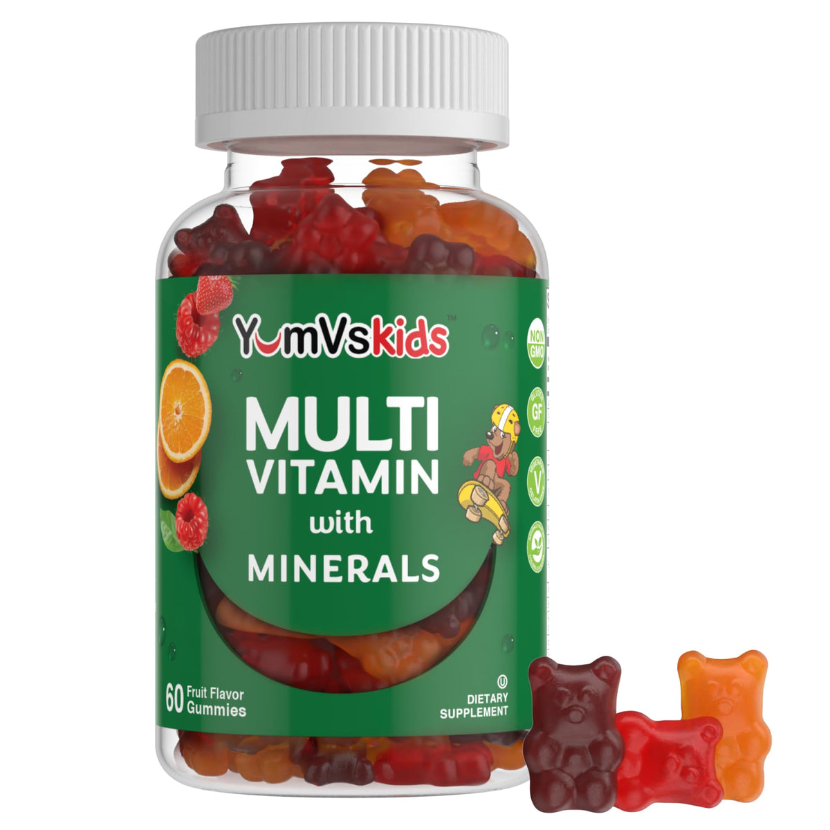 YUM-V'S Kids Multivitamin Gummies en botella para consumo diario