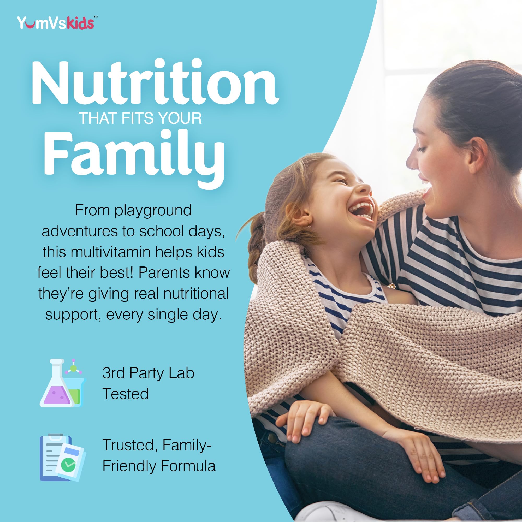 YUM-V'S Kids Multivitamin, dosis diaria recomendada, fácil de incorporar