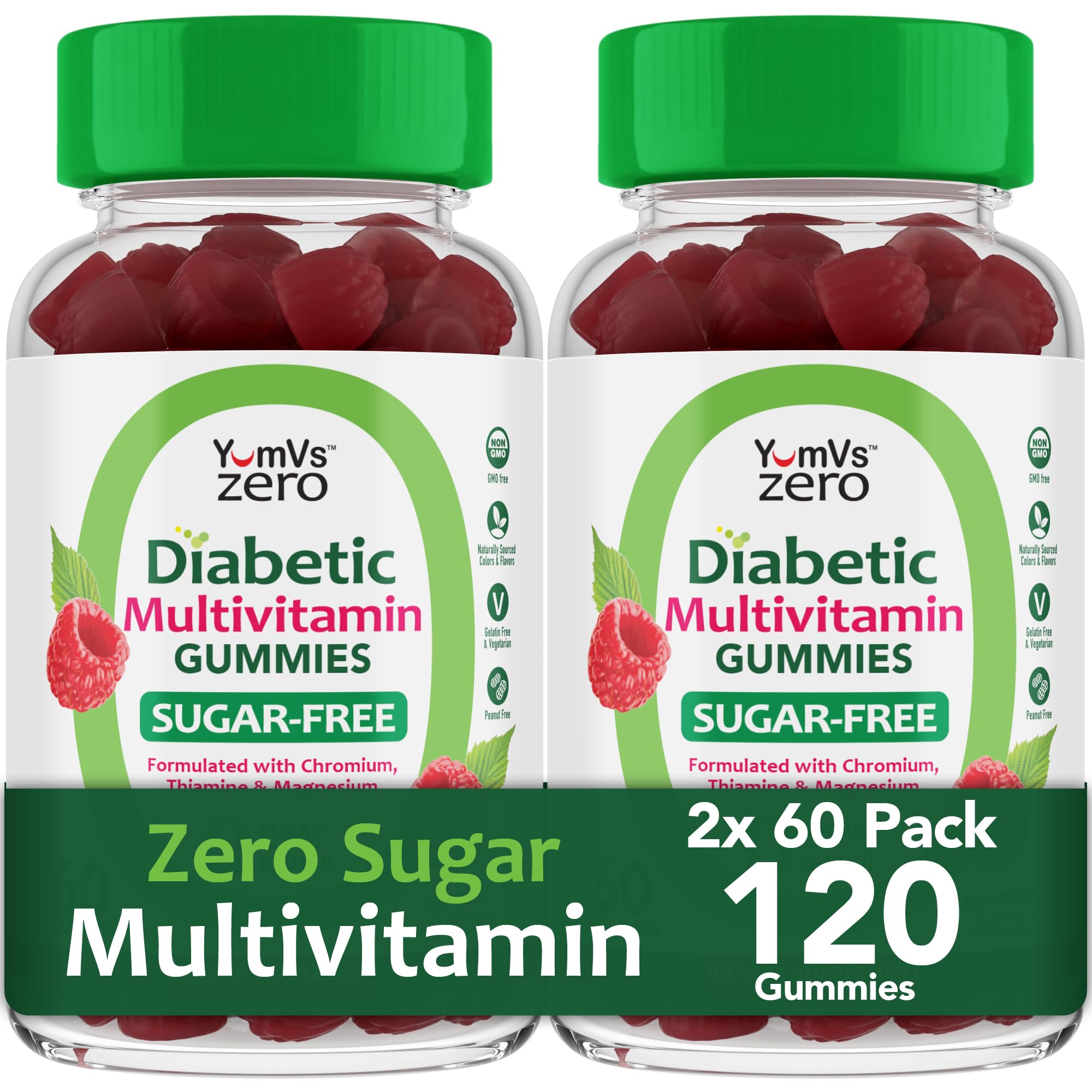 YUM-V'S multivitaminas sin azúcar en caja, apoyo diario de energía