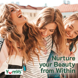 Etiqueta YumVs, libre de alérgenos y vegetariano.