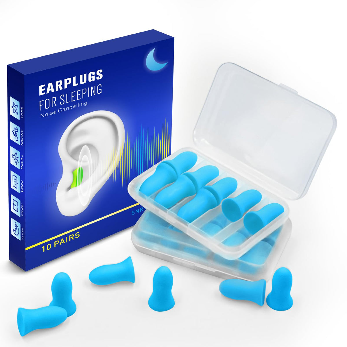 Tapones Yunaeduo para dormir reducen ruido hasta 40 dB.