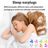 Tapones YUNHAN HN en cama para dormir más cómodo y profundo.