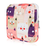 YUXIANLB bolsa para compresas con diseño gato, almacenamiento discreto para uso diario.