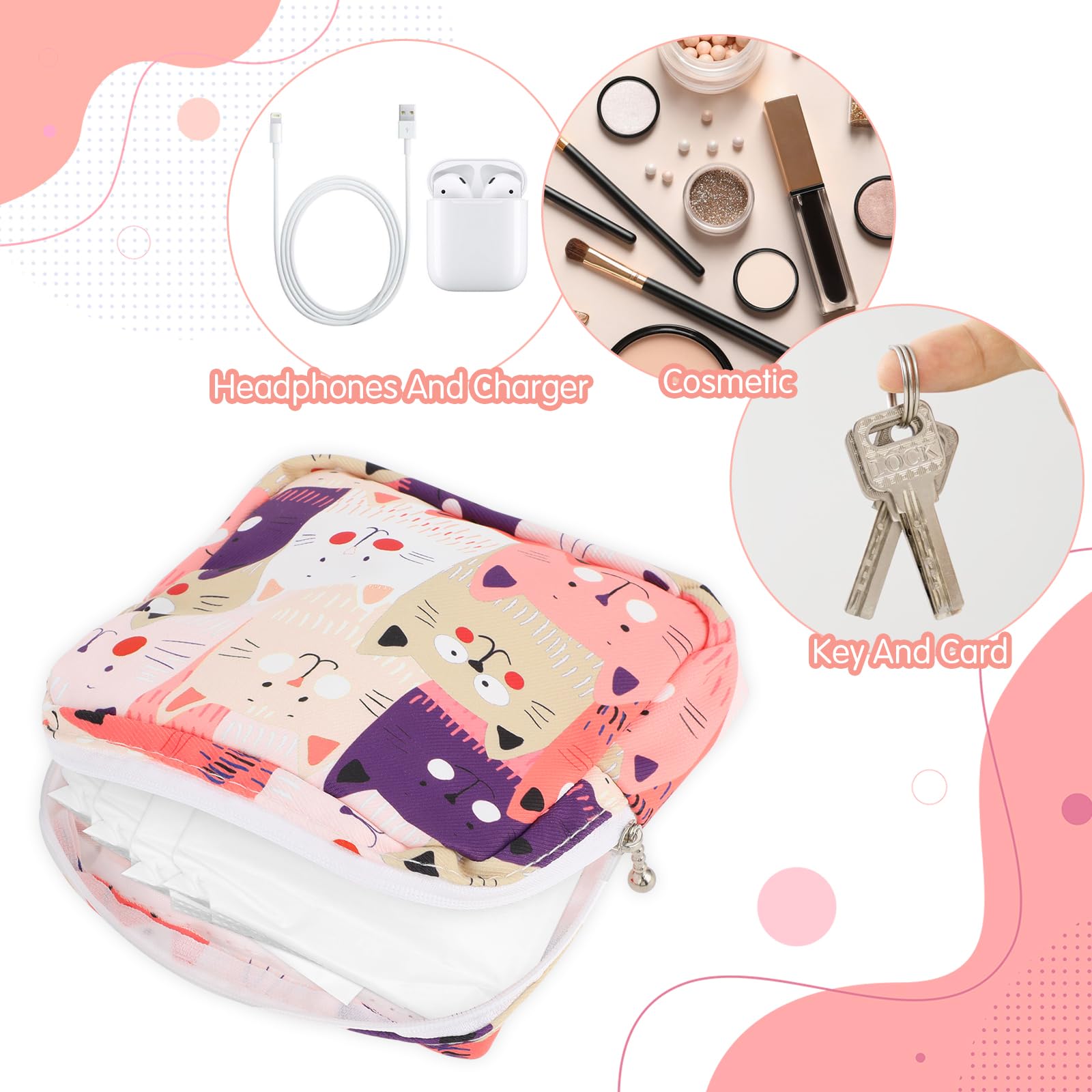 YUXIANLB bolsa compacta para sanitarios, almacenamiento discreto en cualquier lugar.