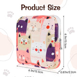 YUXIANLB estuche periodo portátil para adolescentes con gatito, transporte fácil.
