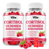 YXSW gomitas cortisol para mujeres, frambuesa, sin azúcar, apoyo diario.