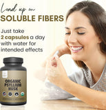 Frasco de psyllium 750 mg de Z Zealthy Life, dosis diaria