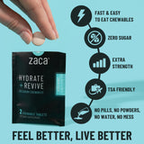 Tabletas masticables Zaca para hidratar sin agua durante entrenamientos.