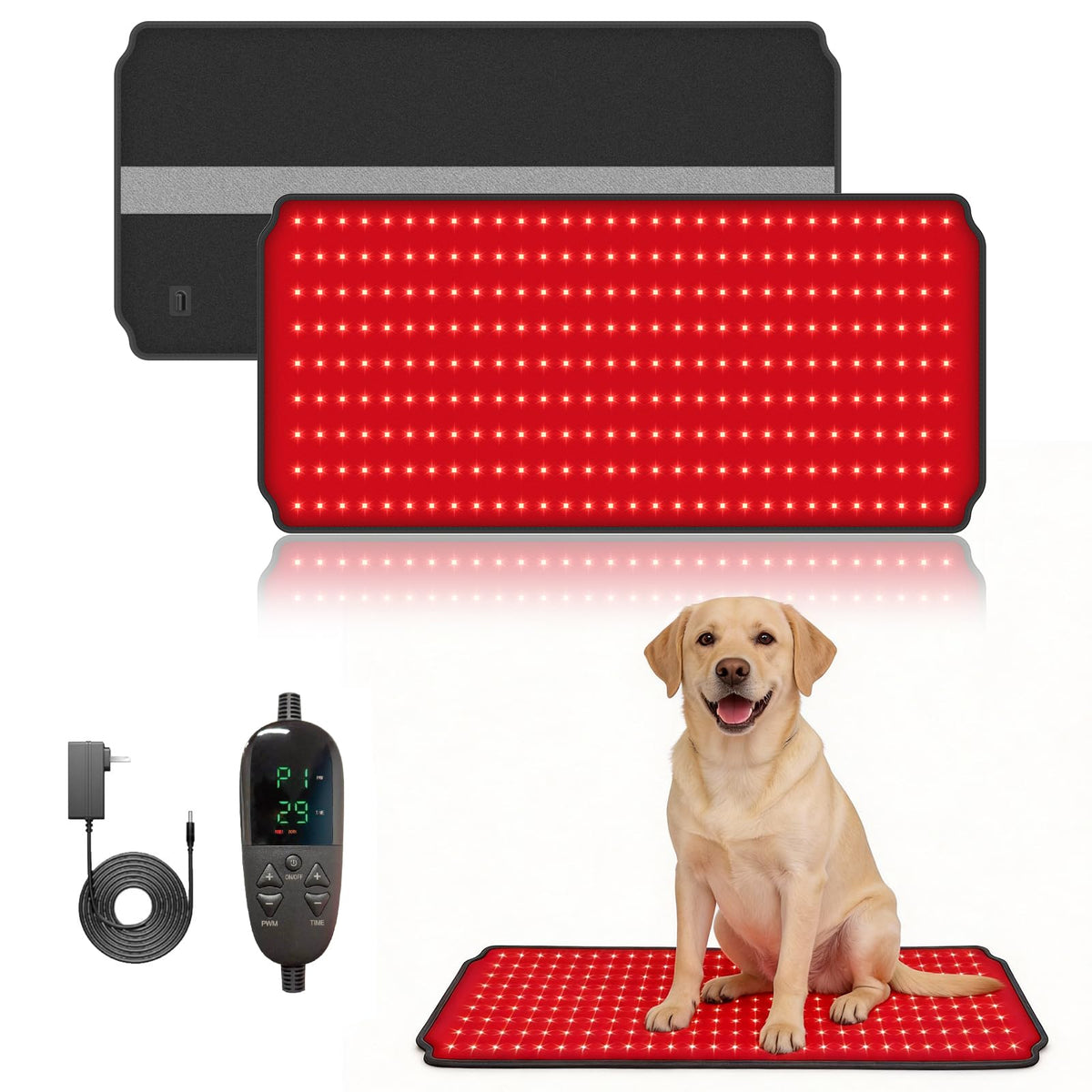 Almohadilla ZAEXAE de luz roja para perros, uso cómodo en casa