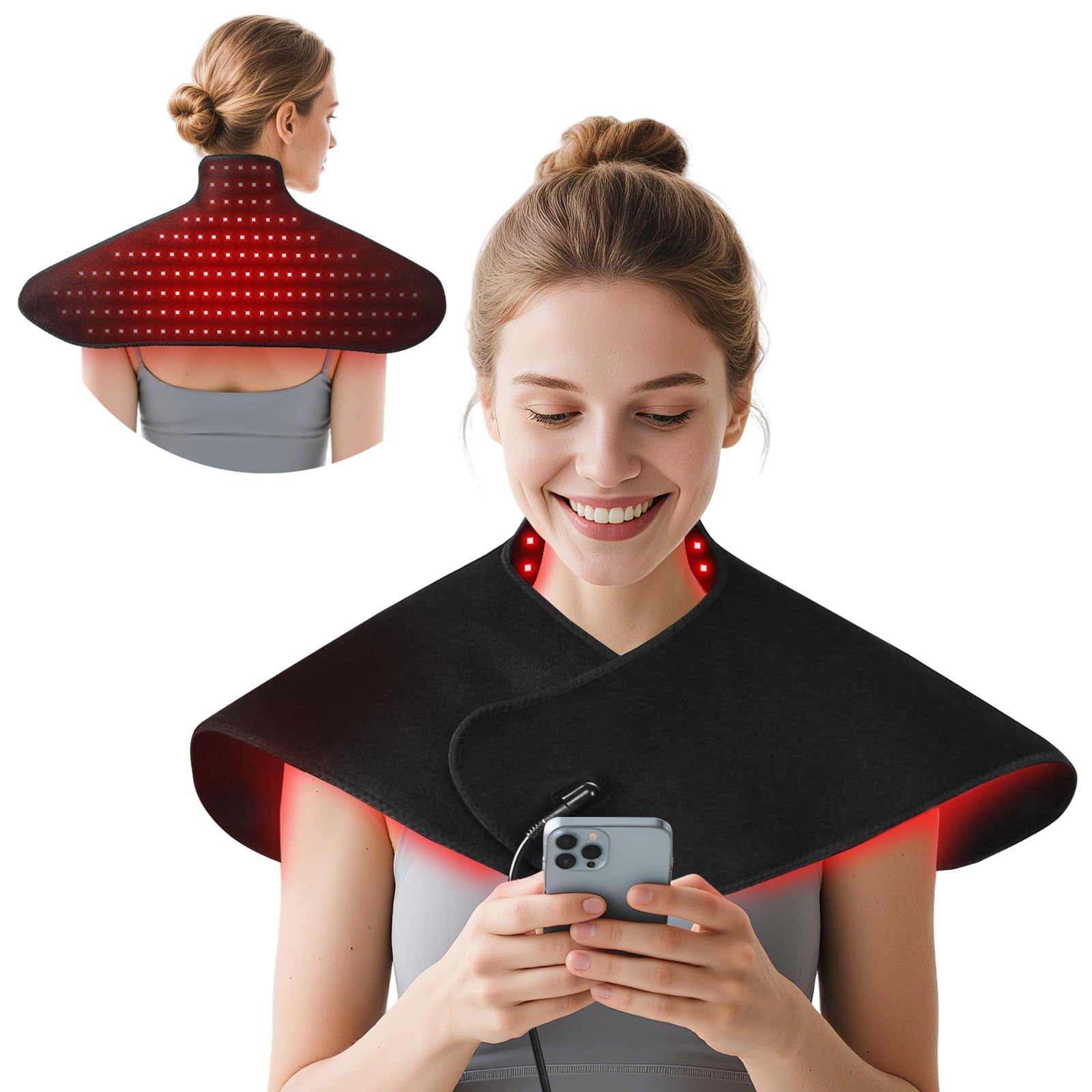 Manta ZAEXAE de terapia con luz roja para cobertura corporal amplia en casa