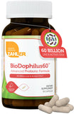 Zahler Biodophilus, botella de 30 cápsulas para apoyo digestivo diario.