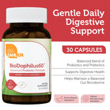 Zahler Biodophilus, cápsulas en blister para fácil transporte.