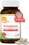 BioDophilus60 de Zahler, cápsulas en botella, posible apoyo a la salud digestiva diaria.