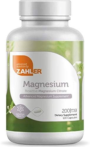 Botella Zahler de magnesio con cápsulas fáciles de tragar.