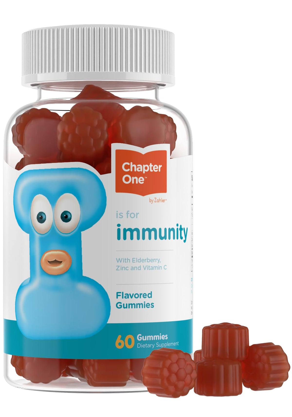 Zahler Capítulo Uno, frasco de gominolas inmunidad, aporta vitamina C y zinc para uso diario
