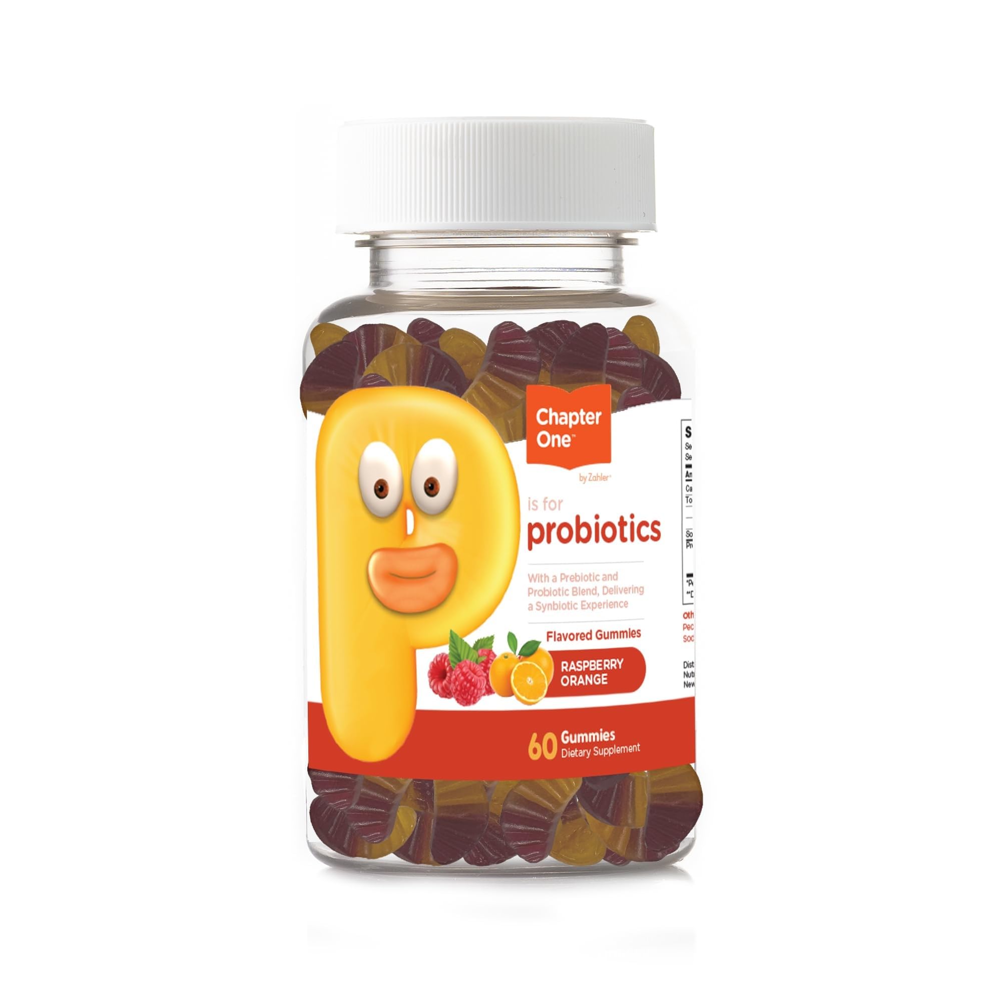 Gominolas Zahler Capítulo Uno con probióticos y prebióticos, sabor frambuesa-naranja para niños