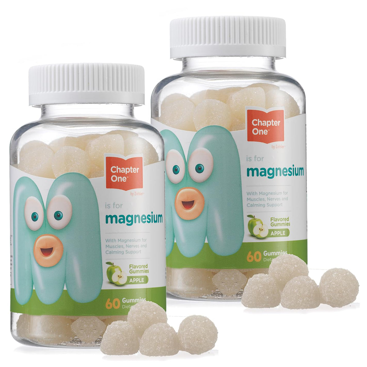 Gomitas Zahler Capítulo Uno de magnesio, enfoque en calma y apoyo muscular.