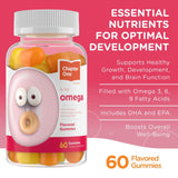 Gomitas Zahler Omega-3, sabor frutal, merienda fácil para niños.