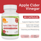 Zahler cápsulas con vinagre de manzana y fibra, primer plano para apoyo digestivo diario.