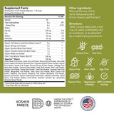 Zahler Core Greens etiqueta kosher, certificado y apto para dietas diversas