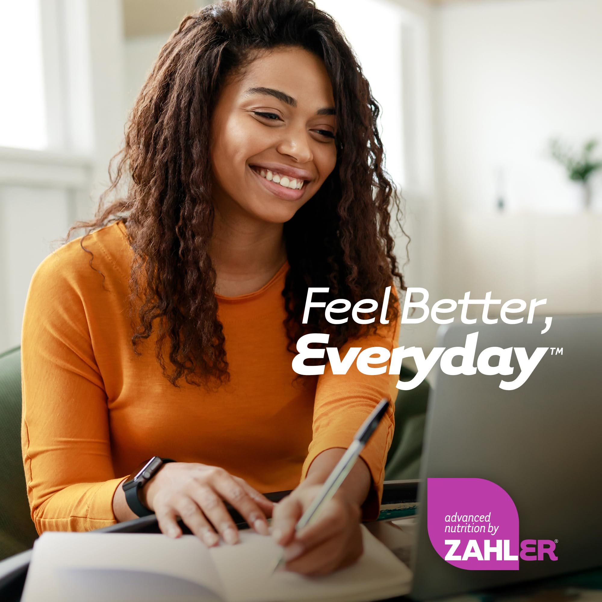 Zahler envase de 90 tabletas, conveniente para uso diario.
