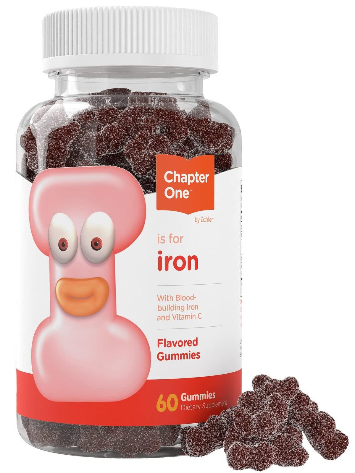 Gomitas Zahler Hierro Vitamina C, sabor frutal y fáciles de masticar.