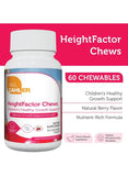 Zahler HeightFactor, niño masticando tableta, apoyo nutricional para el crecimiento diario