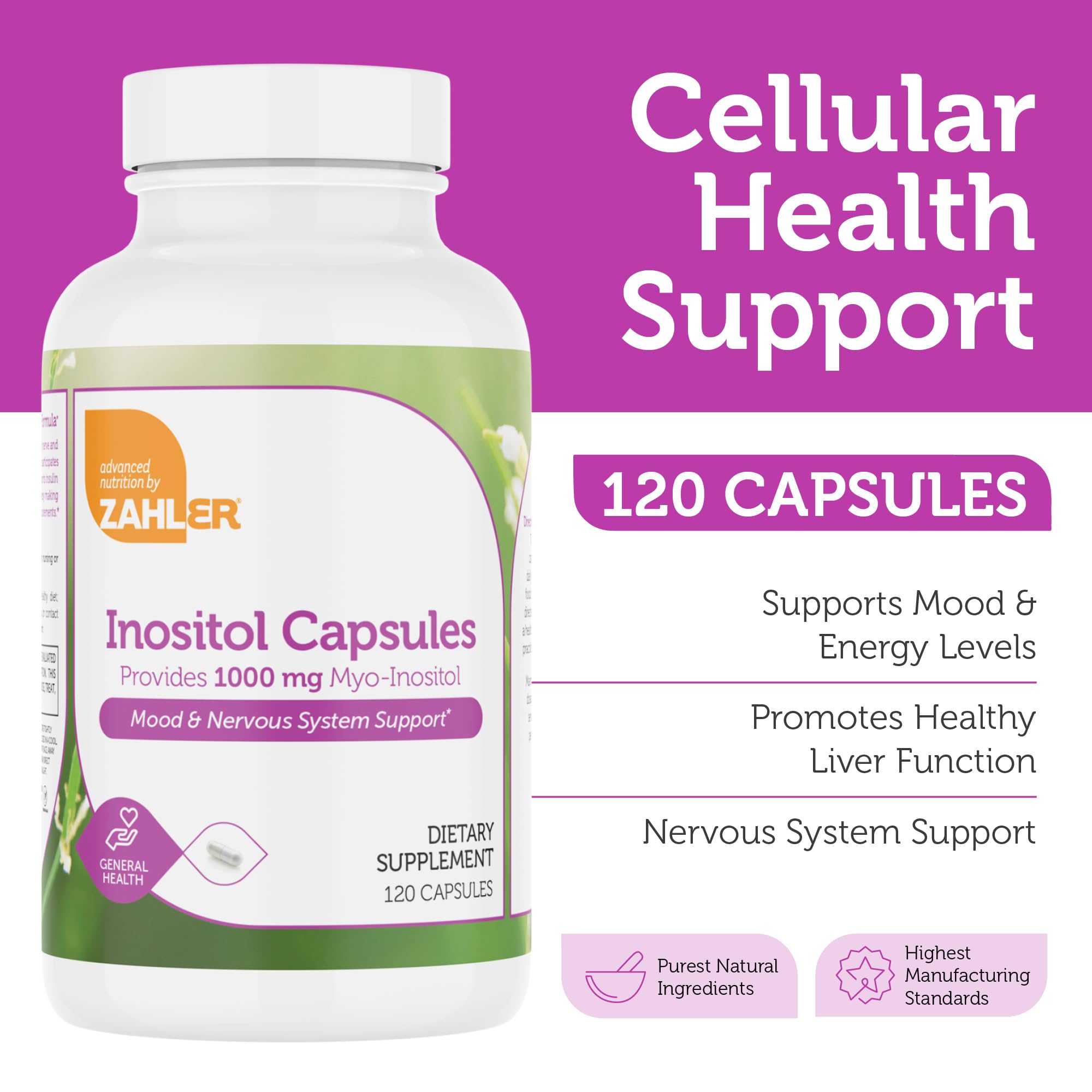 Mujer tomando Zahler Inositol para apoyar el equilibrio hormonal.