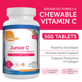 Zahler Junior C Avanzado tabletas masticables naranjas para consumo diario