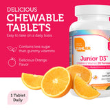 Zahler Junior D3 envase 250 tabletas, uso diario conveniente.