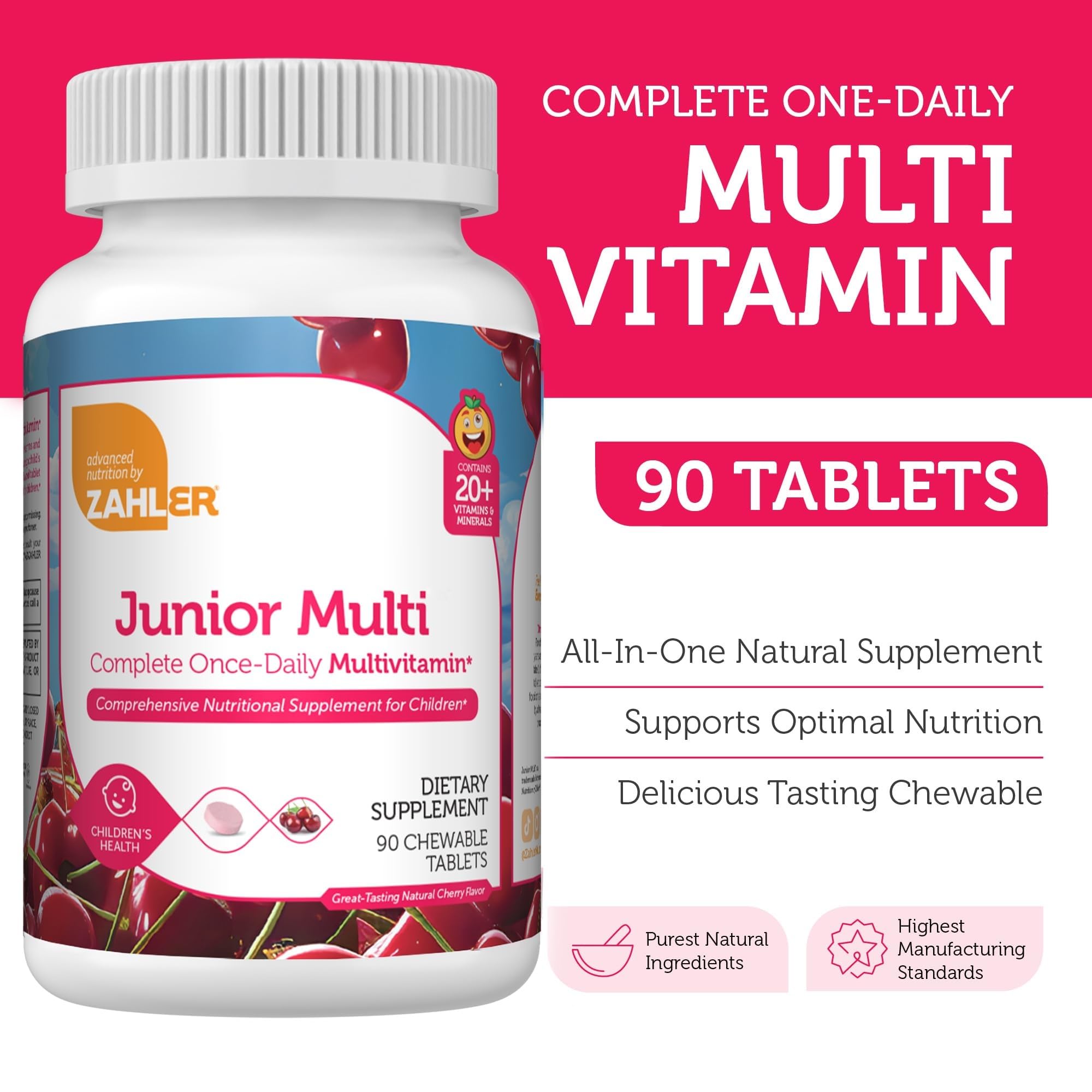 Zahler Kids Multivitamin: sabor cereza natural para una toma agradable